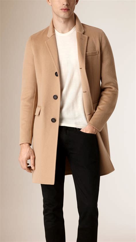 burberry wool cashmere tailored coat camel|Burberry men's cashmere overcoat.